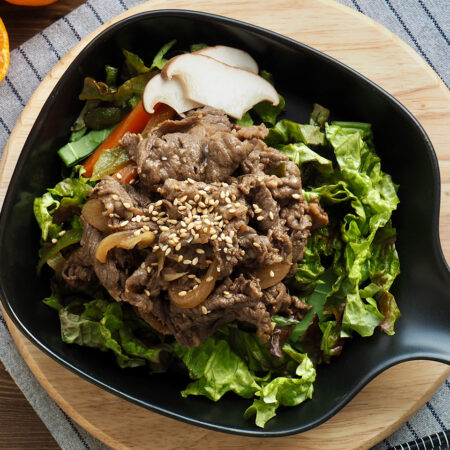 Thin Sliced Strip Steak in Bulgogi Marinade