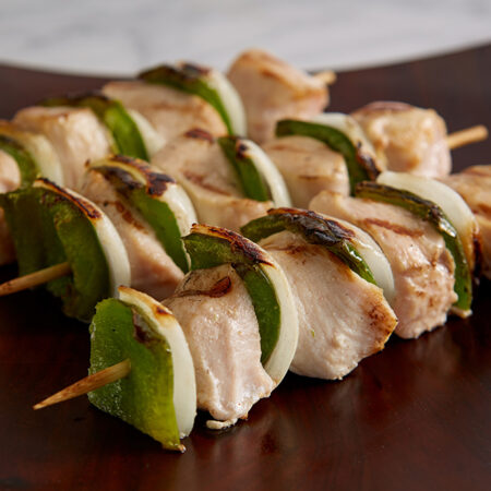 Chicken Breast Kabobs with Green Peppers & Onions
